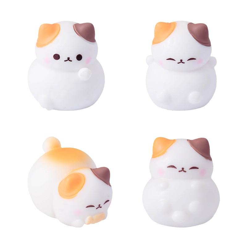 4Pcs/set Cartoon Cat Animal Miniatures Mini Figurine Resin Ornaments Fairy Garden Decoration Micro Landscape