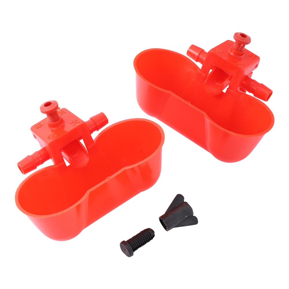 5/10/20Pcs Bird Drinker Bowl Water Feeding for Pigeon Quail Automatic Chicken Drinking Double Cups with Screws Bird Feeder