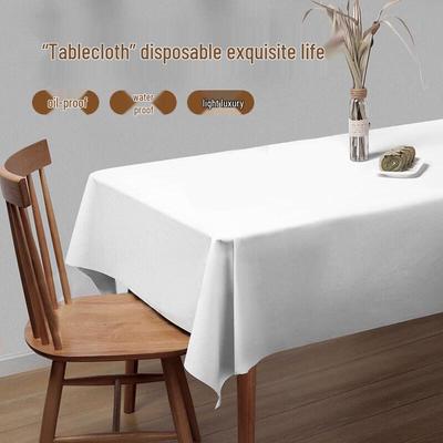 Disposable Solid Color Waterproof Tablecloths, 10-Pack
