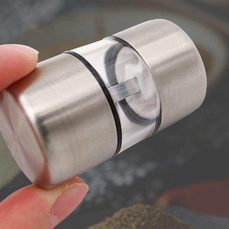 Praktische Mini-Mühle Edelstahl Salz- und Pfeffermühle Kleine Mühle Gewürzmühle Küchenwerkzeug zum Würzen