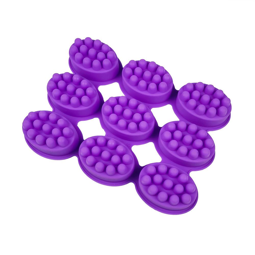 Silicone Soap Molds DIY Handmade Massage Therapy Bar Making Tools 3D Oval Shape Essential Oil Aromatherapy Resin Crafts Mould