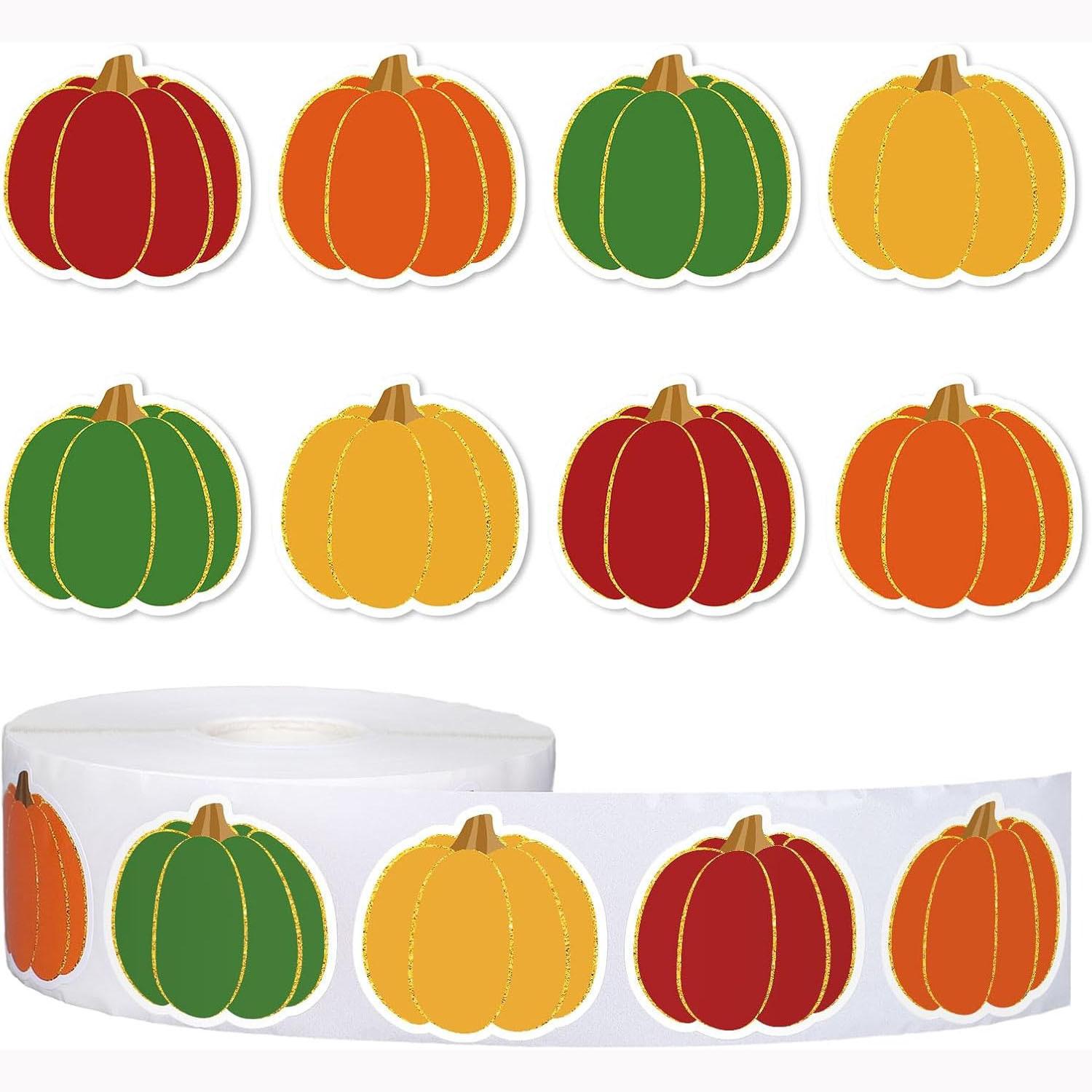 100-500Pcs High-Quality Colorful High-Quality Pumpkin High-Quality Halloween High-Quality Stickers High-Quality Party High-Quality Halloween