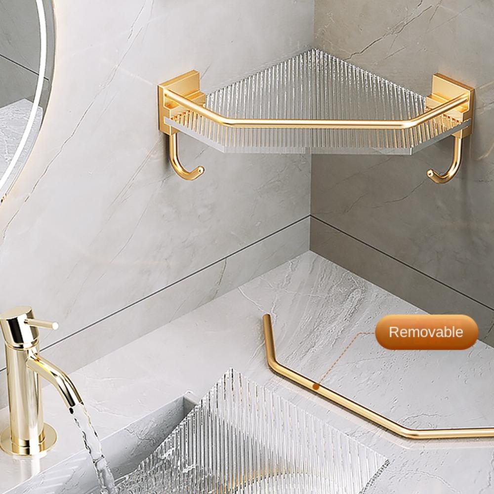 Detachable Bathroom Shelves Wall-mounted Triangle Storage Rack Corner Shower Rack Bathroom