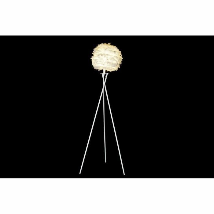 Lampadaire - Plume - Métal blanc - 40 x 40 x 150 cm - Design contemporain