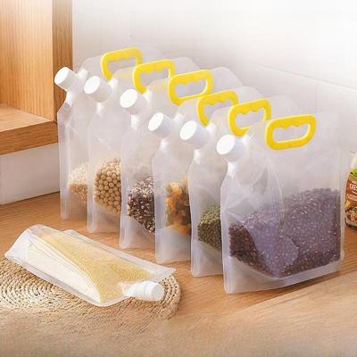 Saco de armazenamento de grãos autovedante de qualidade alimentar para cozinha e geladeira