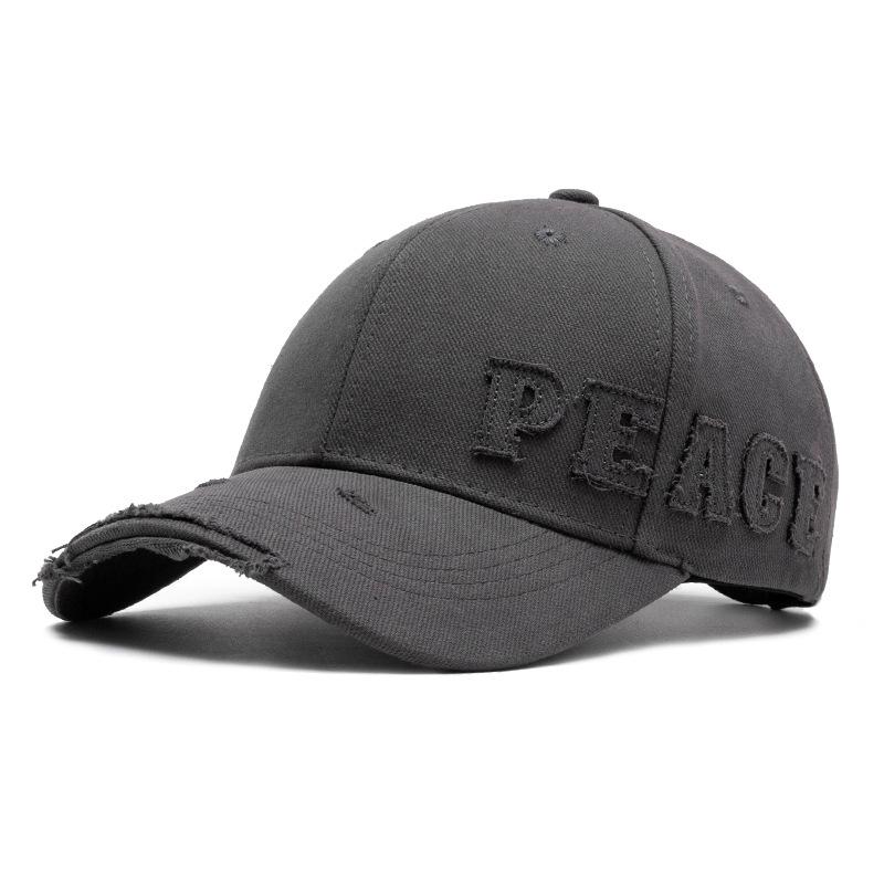 Hole Embroidered Letter Baseball Cap Spring Autumn Cap Unisex Outdoor Sunscreen Hat For Men Women