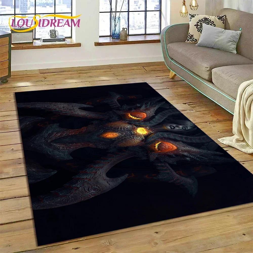 Diablo 3D Retro Game Gamer Carpet Rug for Bedroom Living Room Home Sofa Decoration,Children Play Game Large Decor Floor Mat Gift