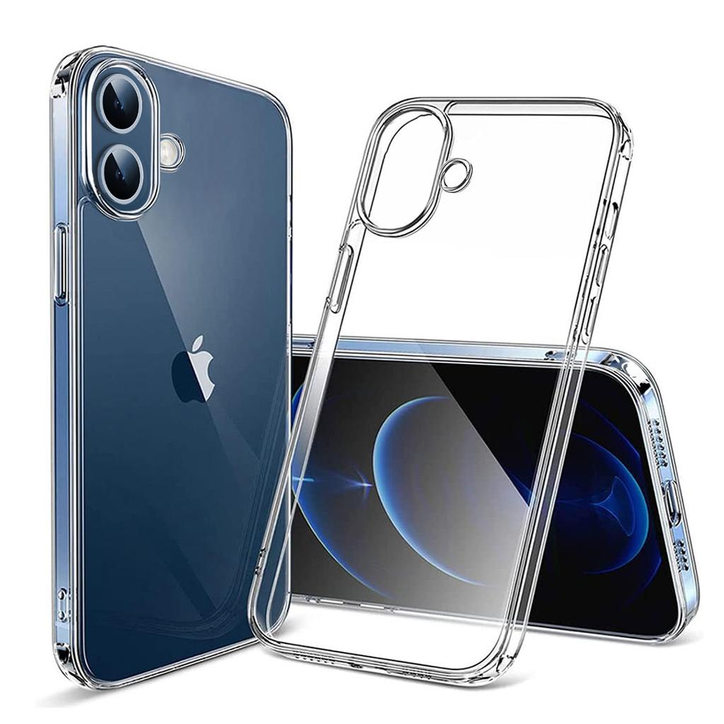 Transparent Rubber Gel Silicone TPU Case for iPhone 16 15 14 Plus 13 12 Mini 11 Pro X XR XS Max Soft Clear Crystal Cover Capa