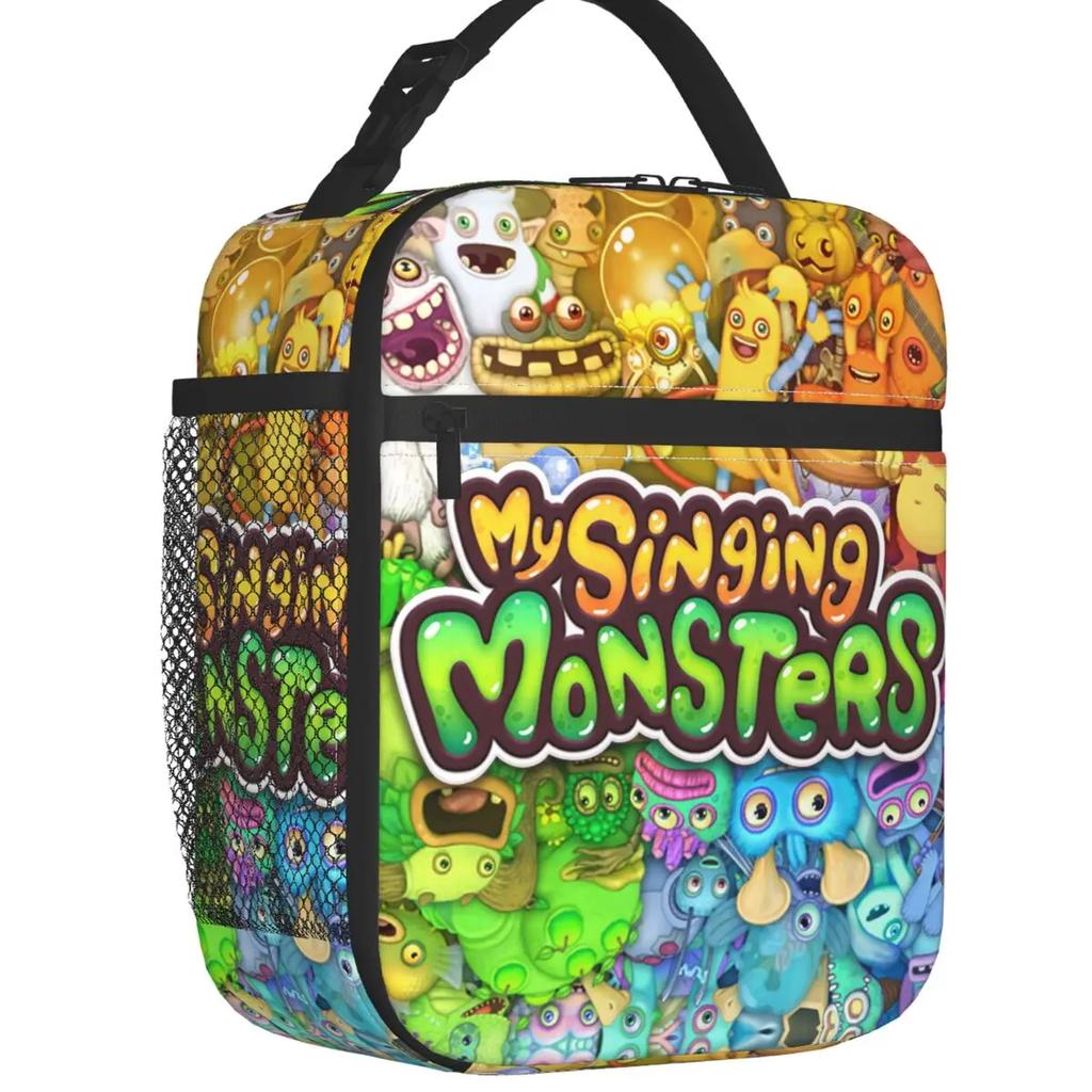 My Singing Monsters Characters Insulated Lunch Bag Leakproof Cartoon Anime Game Cooler Thermal Lunch Tote Kids School Children