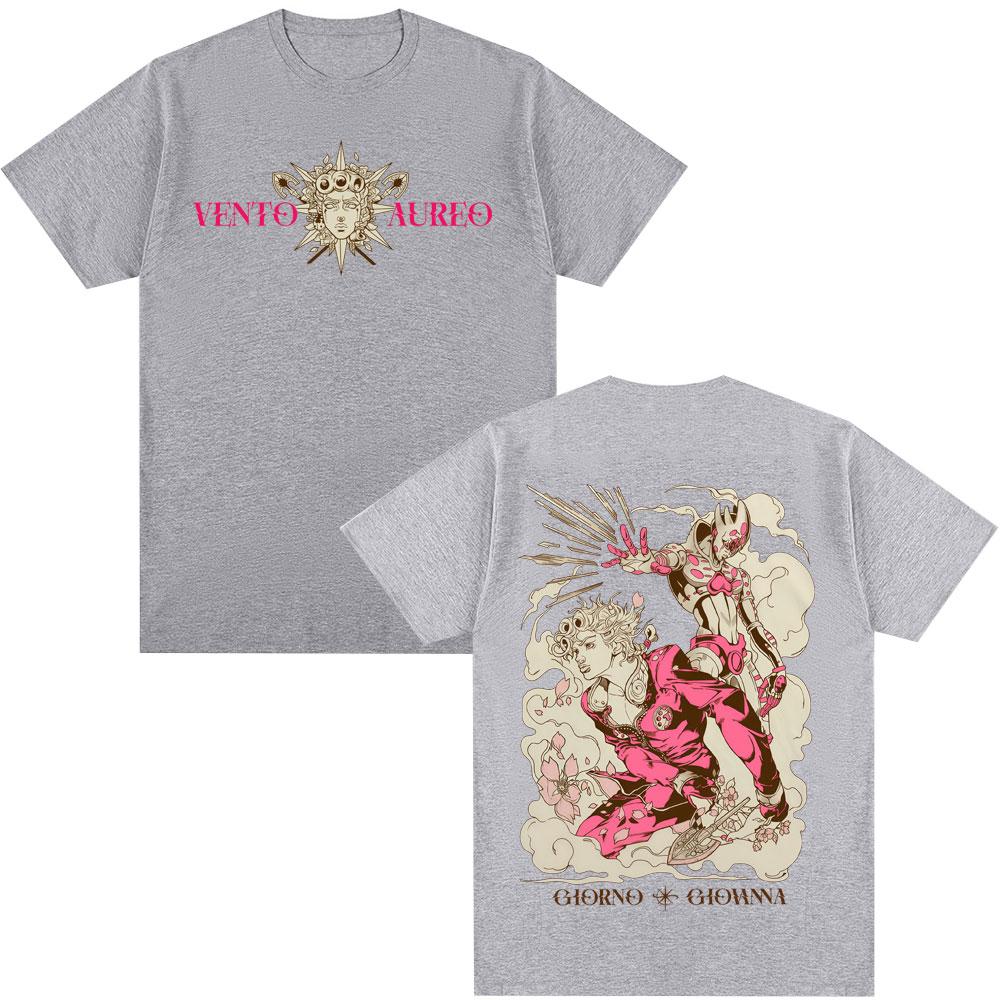 

Anime Jojo Bizarre Adventure Tshirt Giorno Giovanna Unisexga Graphic Tshirts Unisex Women Clothing Cotton Casual T Shirts 3XL