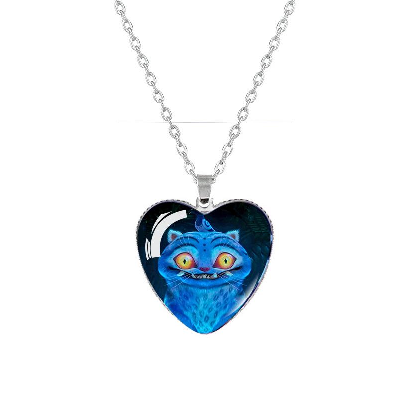 Anime K-pop Demon Heart Shape Pendant Necklace Cartoon Character Idol Jewelry Gifts