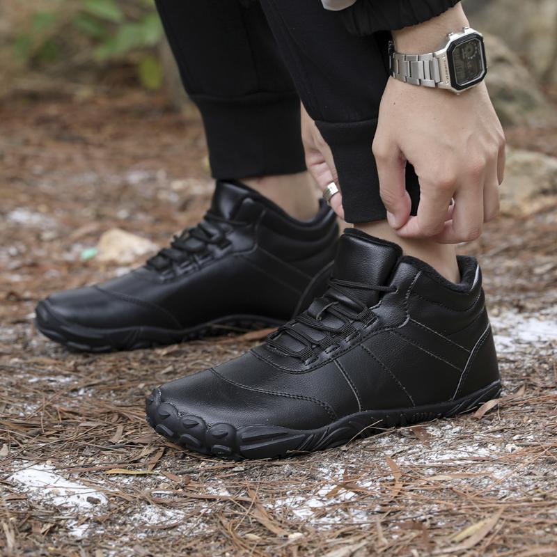 High-top Women's Hiking Shoes Plush Cotton Shoes Men's Winter Warm Snow Boots Trekking Camping Casual Shoes