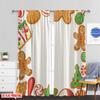 2pcs,2D Plane Printing Light Filtering Curtains Christmas Cookies Gingerbread Sweets (2) Polyester Woven (without Rod) Outdoor