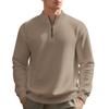 Men Heavyweight Loose Stand Collar Half Zip Casual Pullover Sweatshirt