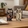 Creative Housewarming Gifts for Friends Multi Layer Wooden Owl Figurine, 3D Layered Crafts, Wood Handcrafted Figurines Carving Animal Ornaments