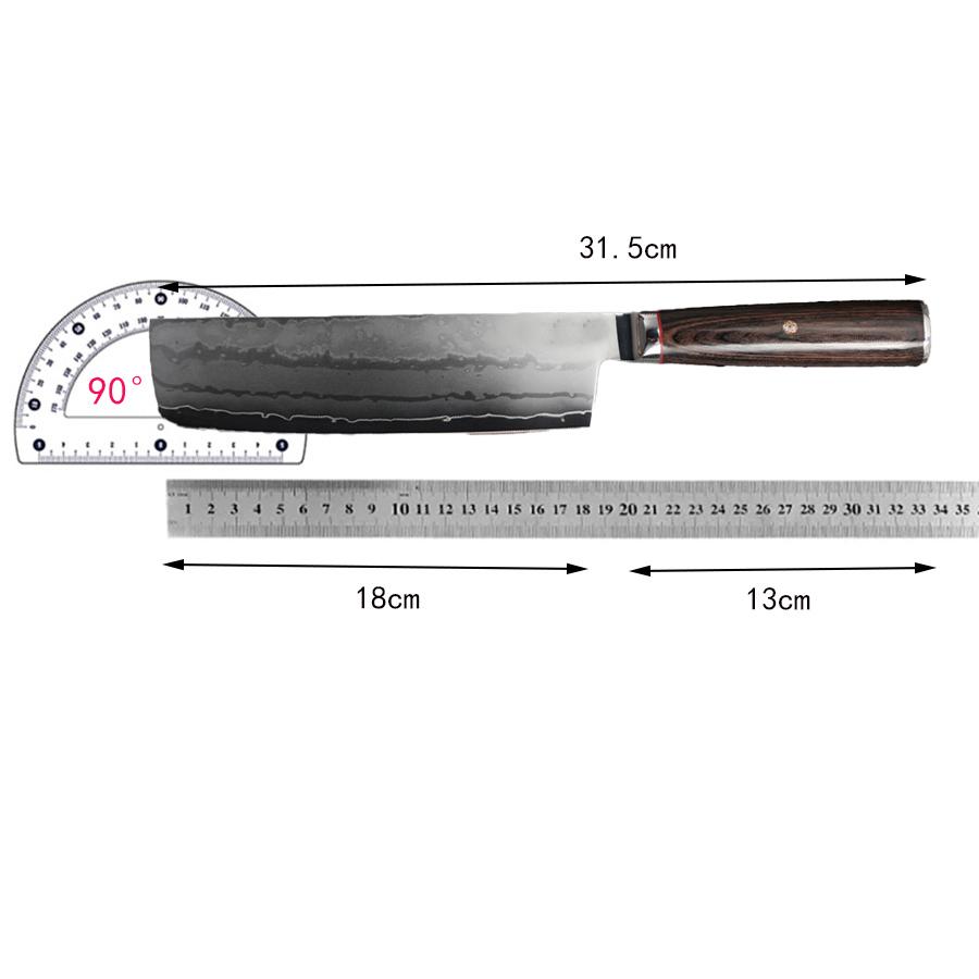 7 Inch Nakiri Knife 67-layers Damascus Steel Blade Wood Handle Chef Cleaver Meat Slicing Vegetable Japanese Kitchen Knife Cocina