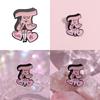 Cartoon Delightful Pink Pin Math Symbol Pi Heart Shaped Brooch Suitable For All Occasions