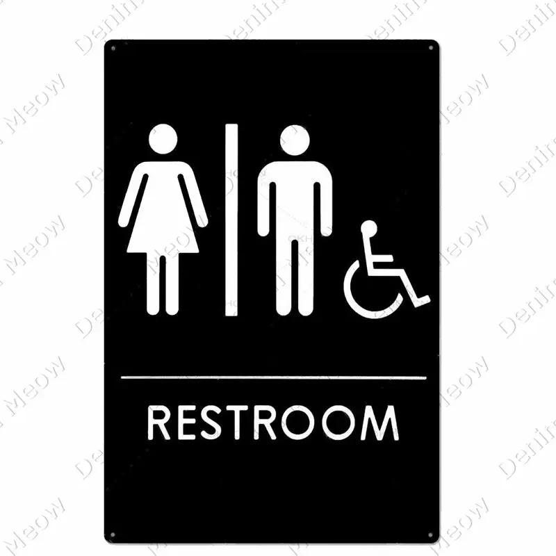 Keine Ablagerungen Vintage Metallblechschilder, Toilettenschilder, Retro Plakette, Lustiges Wortkunst-Poster, Bar, Café, Wanddekoration, Damen Herren