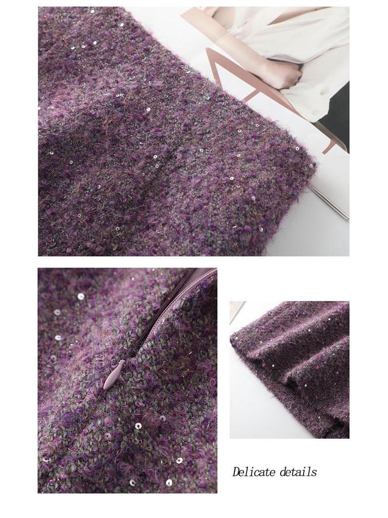 Chic Korean Style Elastic A-line High-Waisted Skirt for Women - 2025 Autumn/Winter Collection