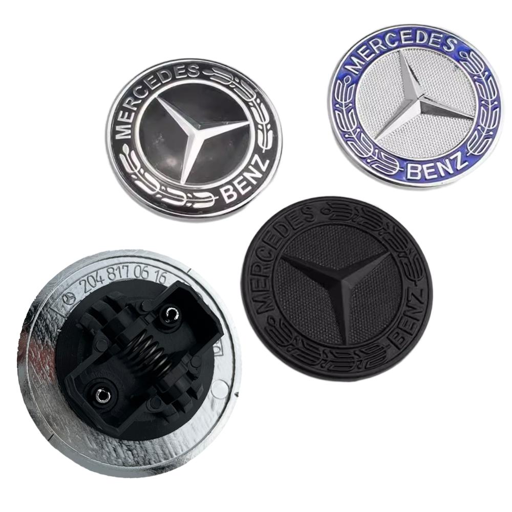 1 Stück 57 mm Auto Frontklappe Emblem Abzeichen Haube Für Mercedes Benz AMGW204 W205 W212 W213 W221 W177 W246 GLA GLC Auto Zubehör