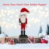 Natural Wood Christmas Santa Nutcrackers Soldier Figurine 25cm Tall Traditional Holiday Decors For Living Room Office
