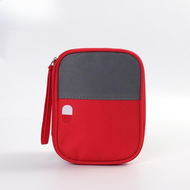 

Портативный разделитель Коробка для лекарств Органайзер для таблеток на молнии Идеально подходит для дома, путешествий, хранения S красный