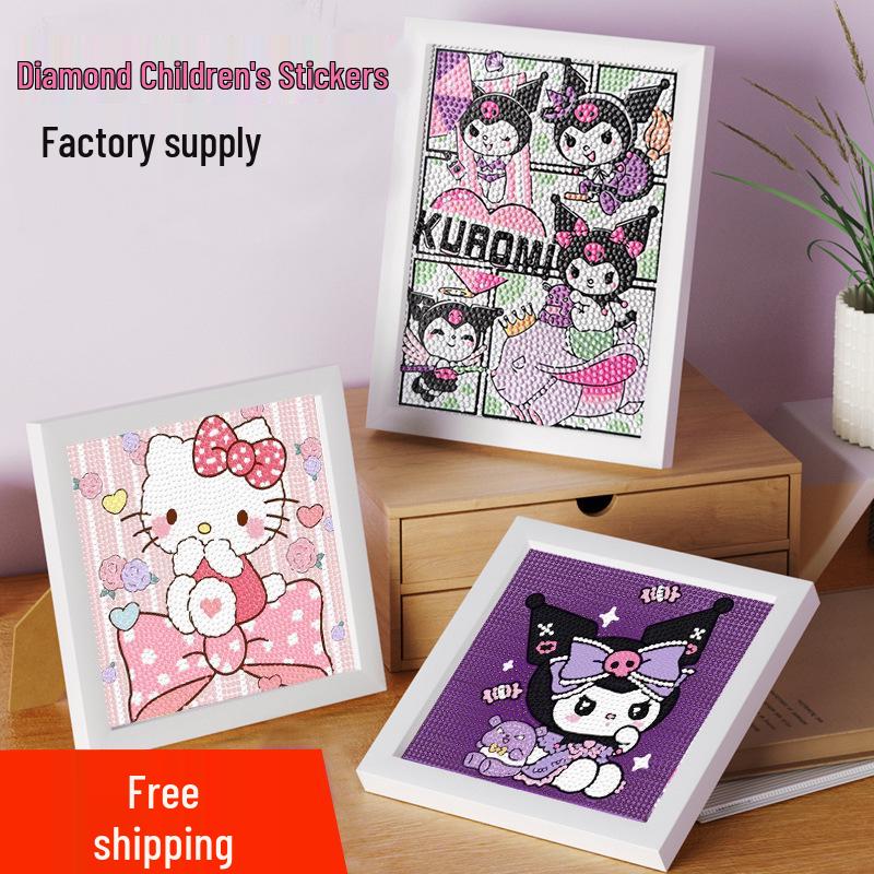 Sanrio Children's Diamond Painting with Frame Stickers - DIY Handmade Gift Set