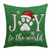Festive Soft Christmas Pillow Covers 2D Printed Deer Throw Cushion Case Square Plaid Xmas Tree Pillowslip Living Room Decor