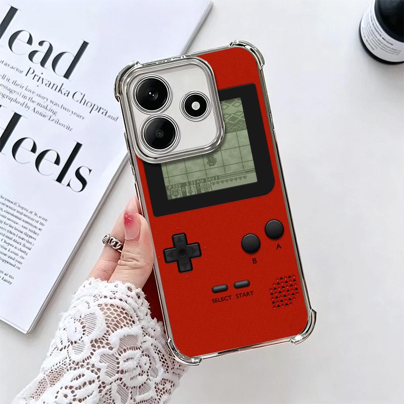 Game Console Trend Pattern Plating Phone Case For Xiaomi Redmi Note 14 15 Pro Plus 13 12 11 11S 11T 10 9S 9 5G Anti-Fall Airabag