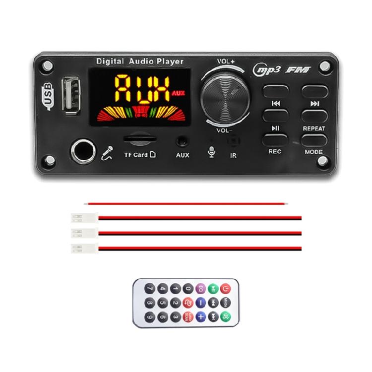 

Multifunction Wireless Auditory Decoding Board Color Display Easy Calling 12V 2x50W Amplification Supports 6.5mm Mic and USB