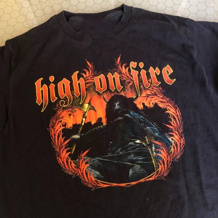 HIGH ON FIRE Band No Flaws Sleep Reprint Cotton Black Men S-4XL TShirt Unisex T-Shirt XXL