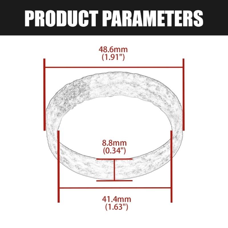 High Temperature Resistant Exhaust Flange Gasket Replacement Crossover Exhaust Seal Gasket Suitable for Motorcycle