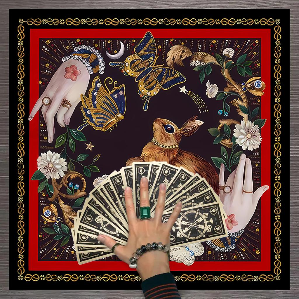 1 stuk Tarotkaart tafelkleed, mystiek runen astrologie altaarkleed, heksenhut decoratie tafelkleed, kaartspel tafelkleed