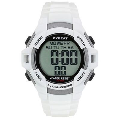 J-AXIS Men's ACY13-W (CYBEAT Digital Sun Flame) Round Watch White Digital