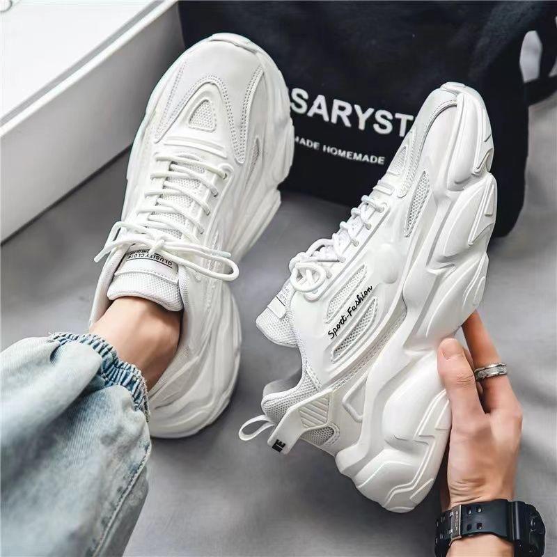 

Autumn men s shoes new breathable mesh sports shoes men s Korean version trendy versatile thick-soled casual running dad shoes 44