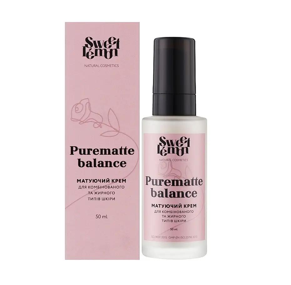 Mattifying Cream for Combination and Oily Skin Types PureMatte Balance Sweet Lemon 50 Ml