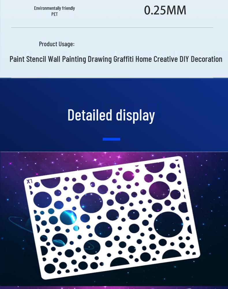 Cross-Border Romantic Starry Sky Painting Template: DIY Wall Art Tracing Board