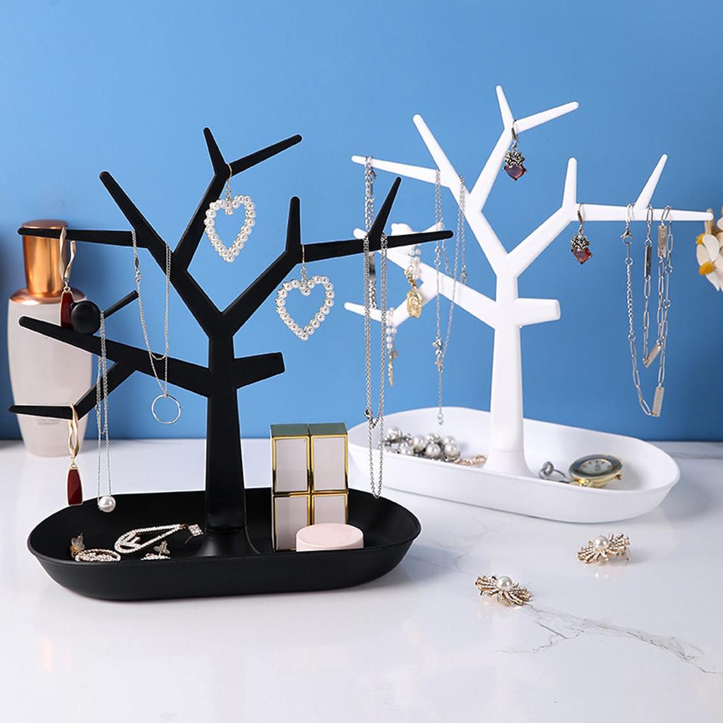 Creative tree shaped jewelry display rack, desktop key holder, earrings, rings, watches, multifunctional storage hanging rack