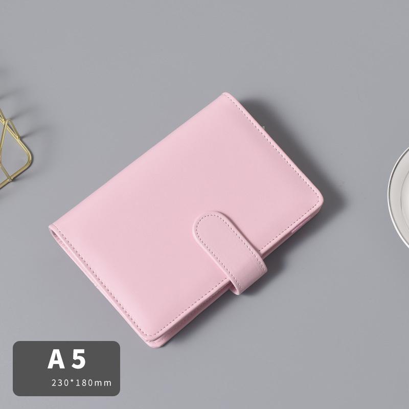 Customized Planner Diary Notebooks A5 A6 A7 Ring Binder Budget Pu Leather Binder Clip Notebook
