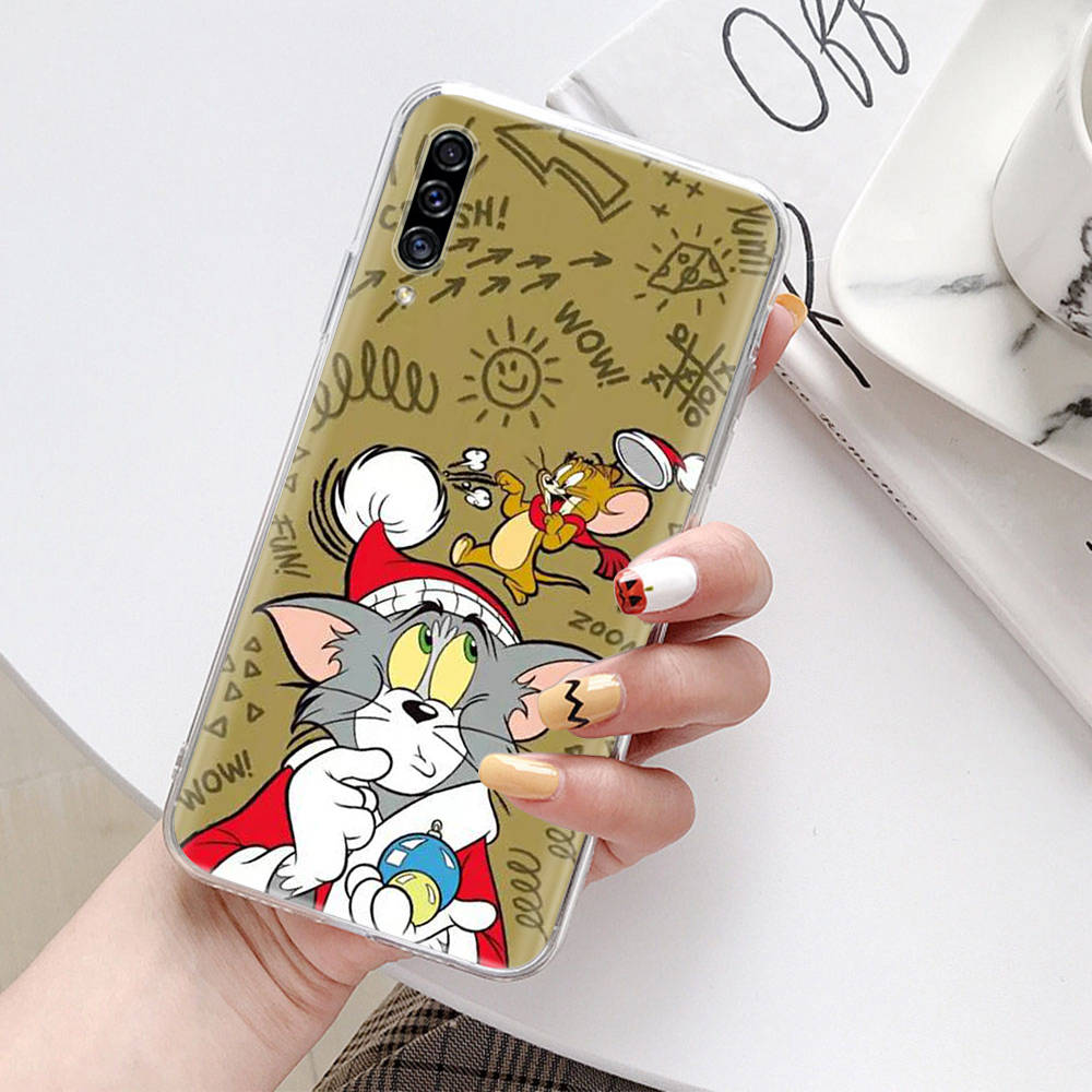 Transparente Hülle für Samsung A04 A14 A23 A34 A54 M23 M33 M52 M53 Realme Narzo 50 50I 50a Prime C35 C55 C30S 10 9 Pro T-93 Tom Jerry Maus