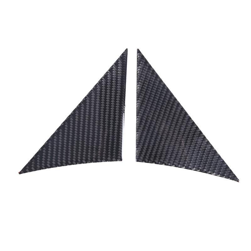 For Jaguar F-Type 2013-2024 Soft Carbon Fiber Car A-pillar Triangular Decorative Panel Trim Sticker Car Accessories