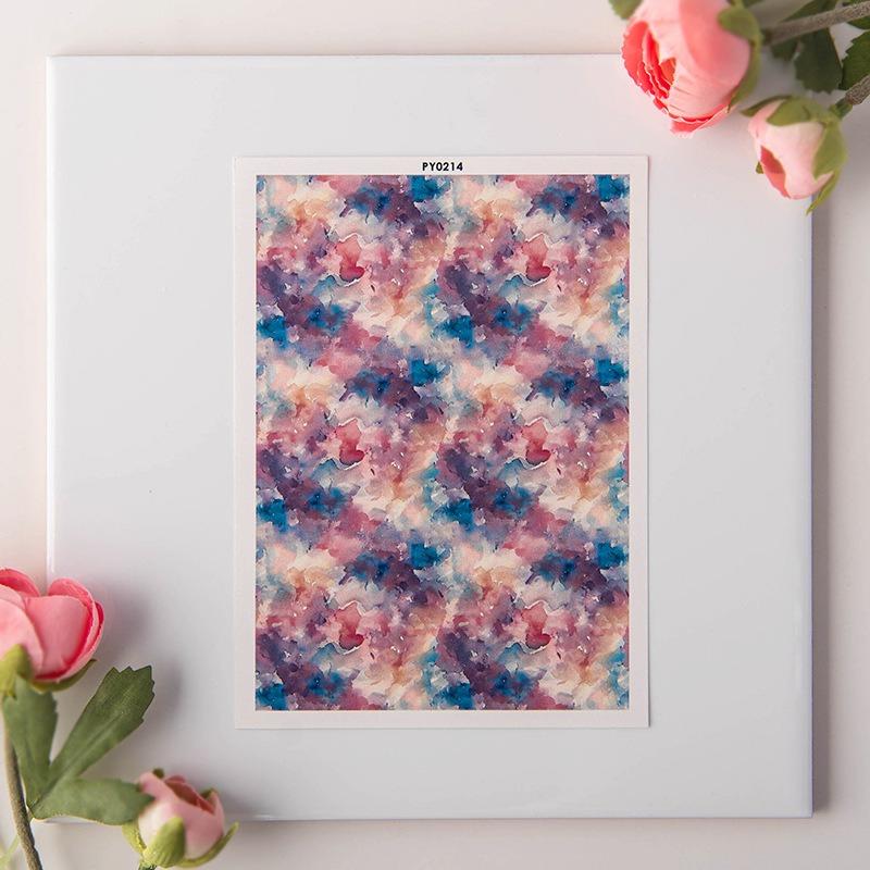 Polymer Clay Watercolor Transfer Paper Engraving Printing Coloring Decorative Paper Earrings Jewelry Making Tool Pottery Sticker