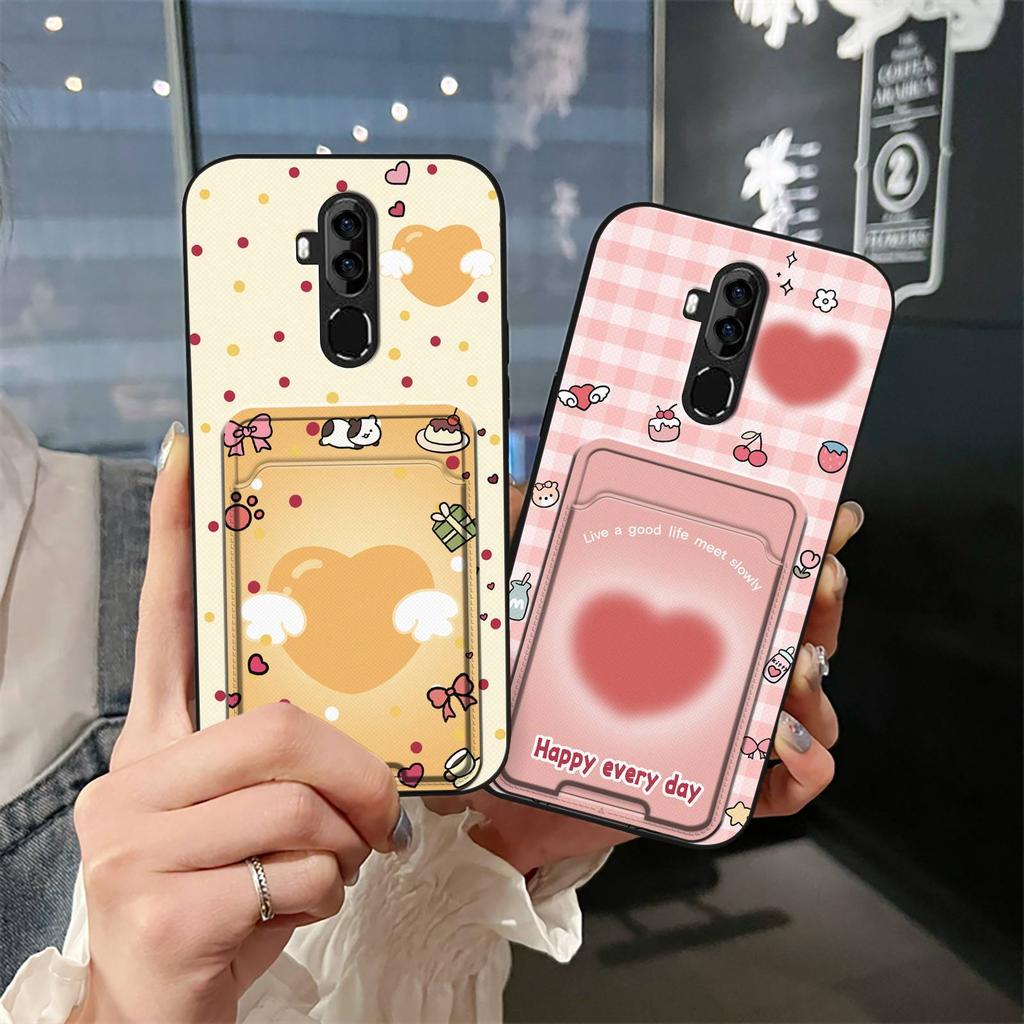 Cute Silicone Phone Case For Oukitel C12 Pro/C12 Fashion Design TPU Soft Case Card Sleeve Shockproof Cartoon Protective