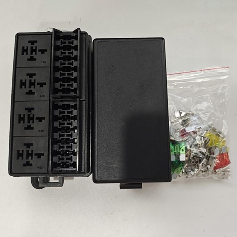 12V Relaiskastenblock 8-fach Atc/Ato Sicherungsblock Universell Wasserdicht Sicherungs- und Relaiskasten-Kit Für Auto Lkw