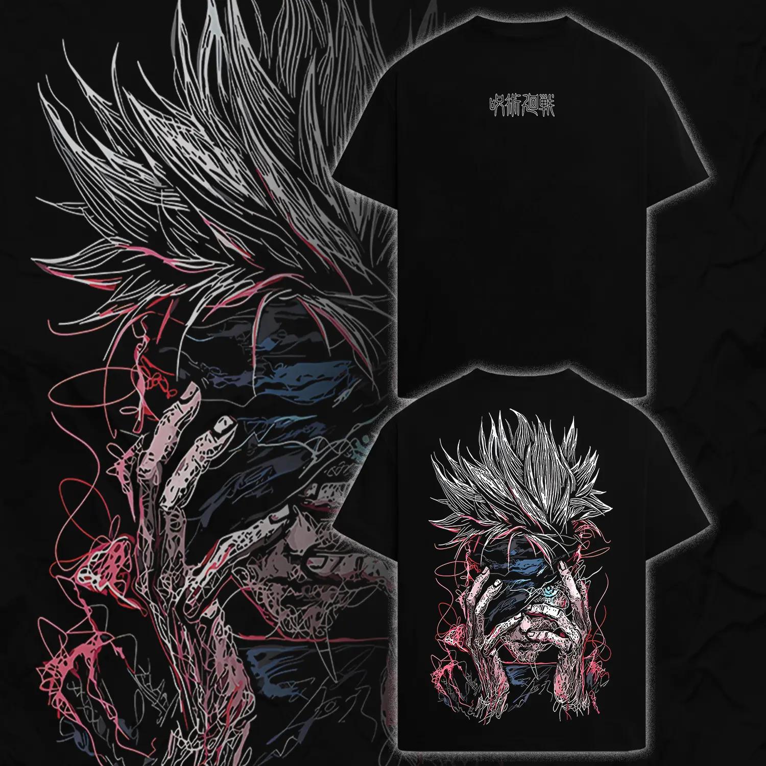 

Gojo Satoru Jujutsu Kaisen Tshirt Anime Vintage Washed T-shirt Men s Unisex Clothing 100% Cotton Oversized Short Sleeve Tees Top XXL