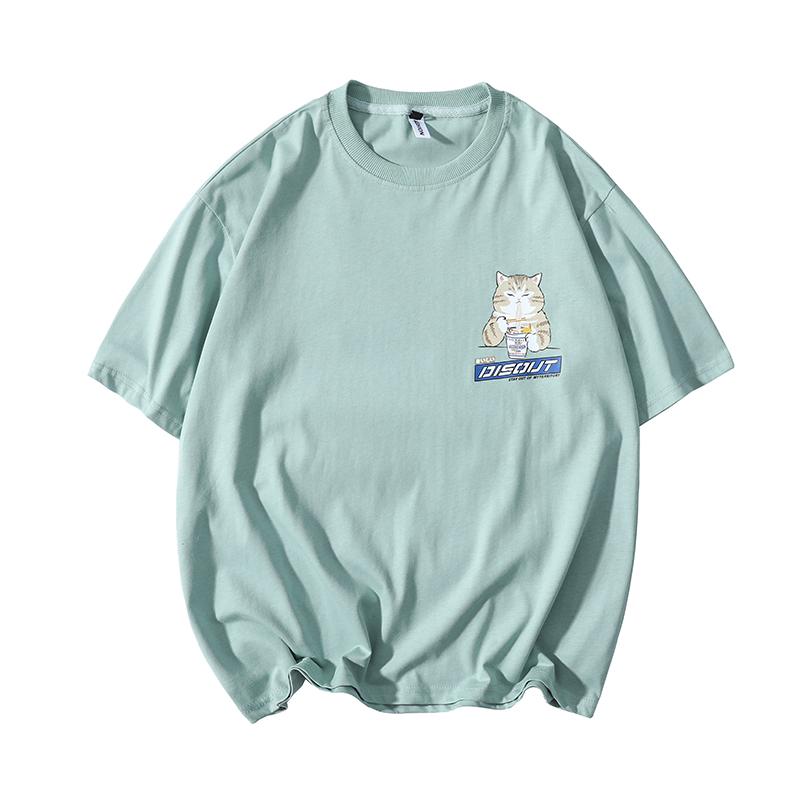 Streetwear Summer Cotton Women's T-shirt Short Sleeve Casual Harajuku Cartoon Printing Oversized T Shirts For Girls