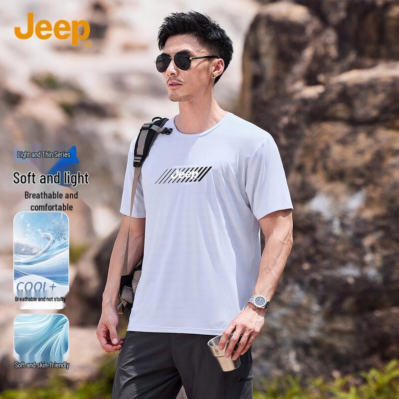 

JEEP Men s Casual Short Sleeve Round Neck T-Shirt 3XL