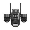 ICSee 9MP HD Outdoor Wireless Camera with Triple Lens and Screen