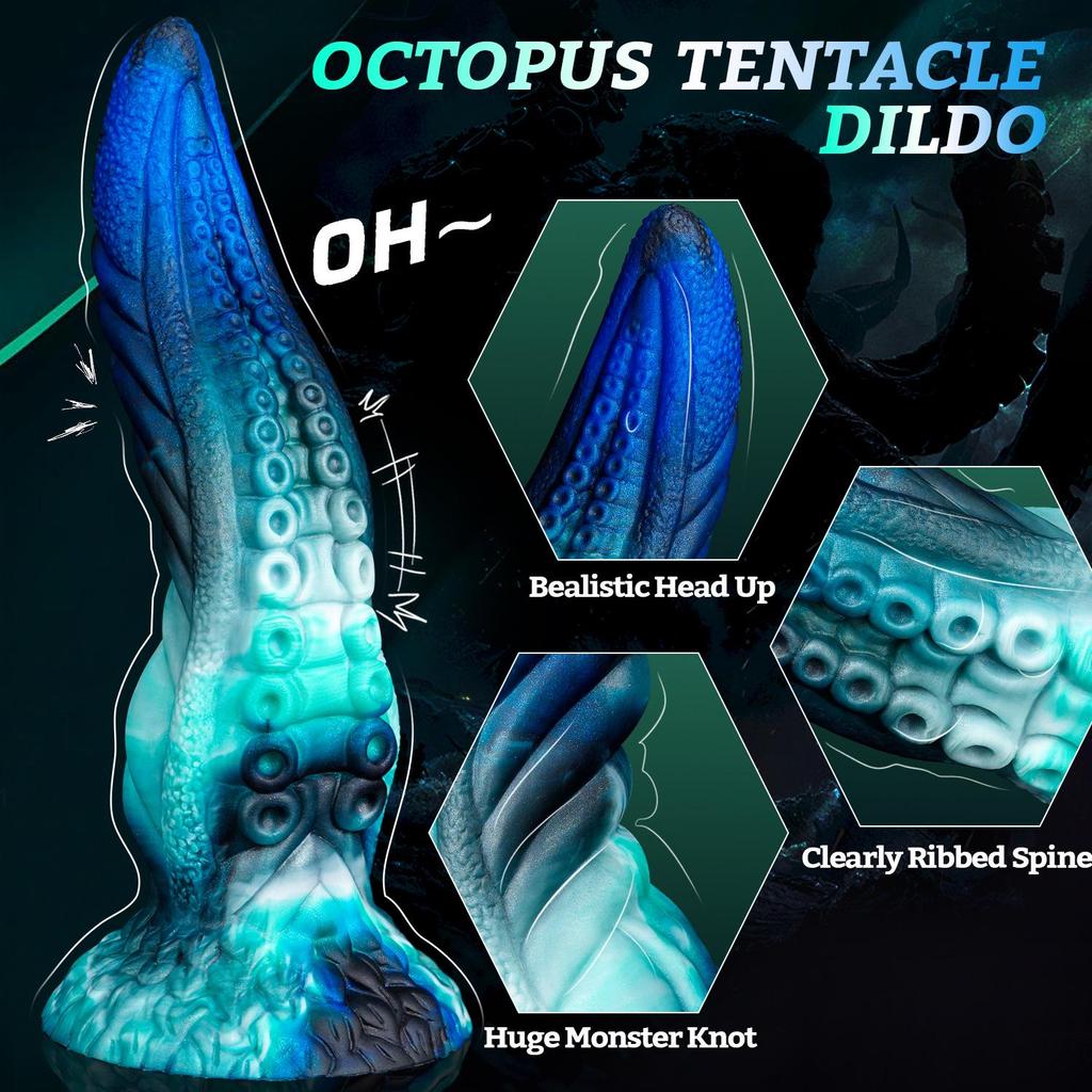 Alien Octopus Tentacle Anal Plug - Soft Silicone Flesh Expander for Men & Women