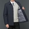 Men's Winter Lapel Jacket - Cotton Coat for Business, Middle-Aged & Elderly